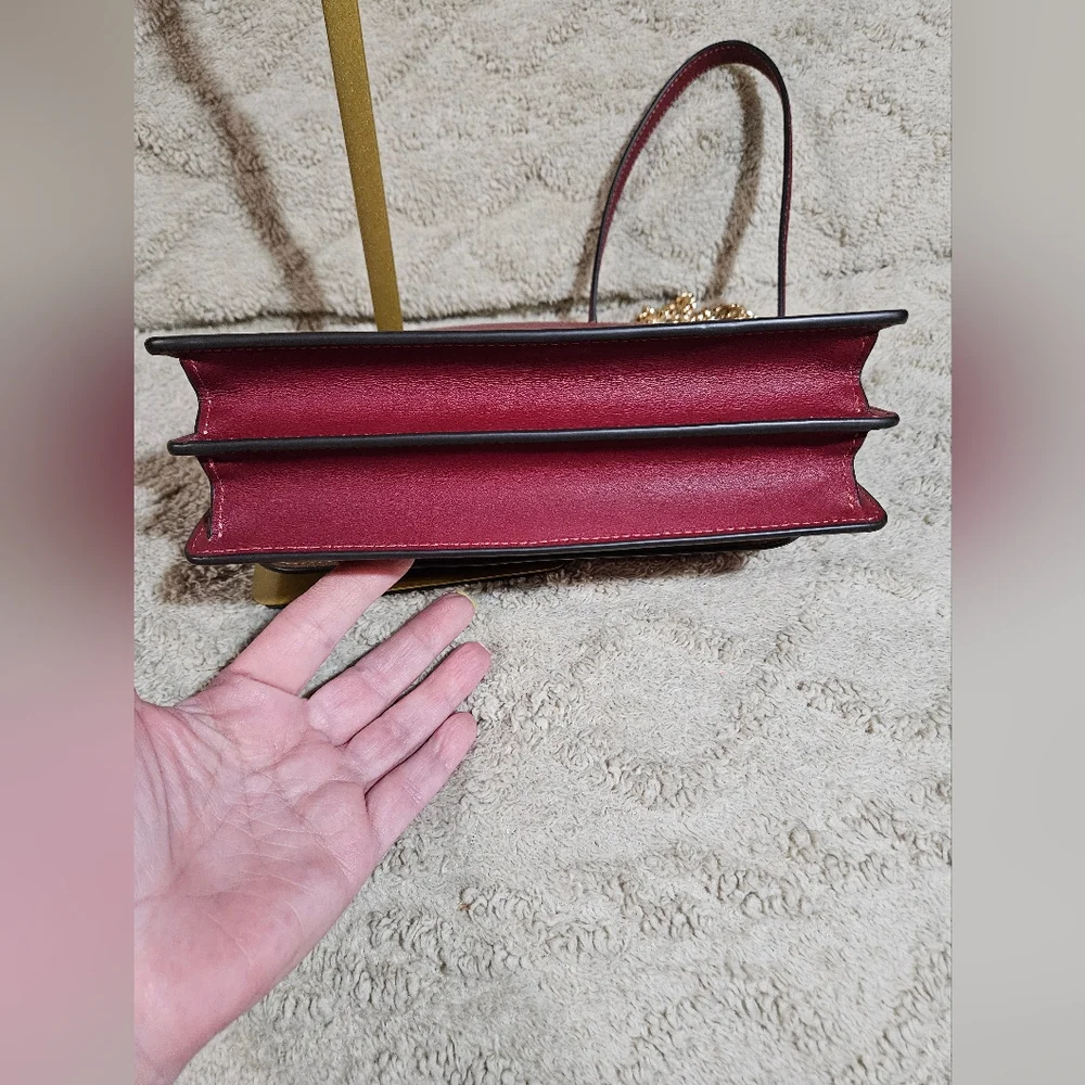 Coach NWTS Signature Cherry Klare Red and Gold Crossbody Bag - Picture 15 of 16